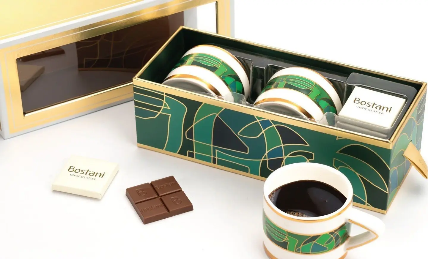 Green Small Mugs   4 Pcs