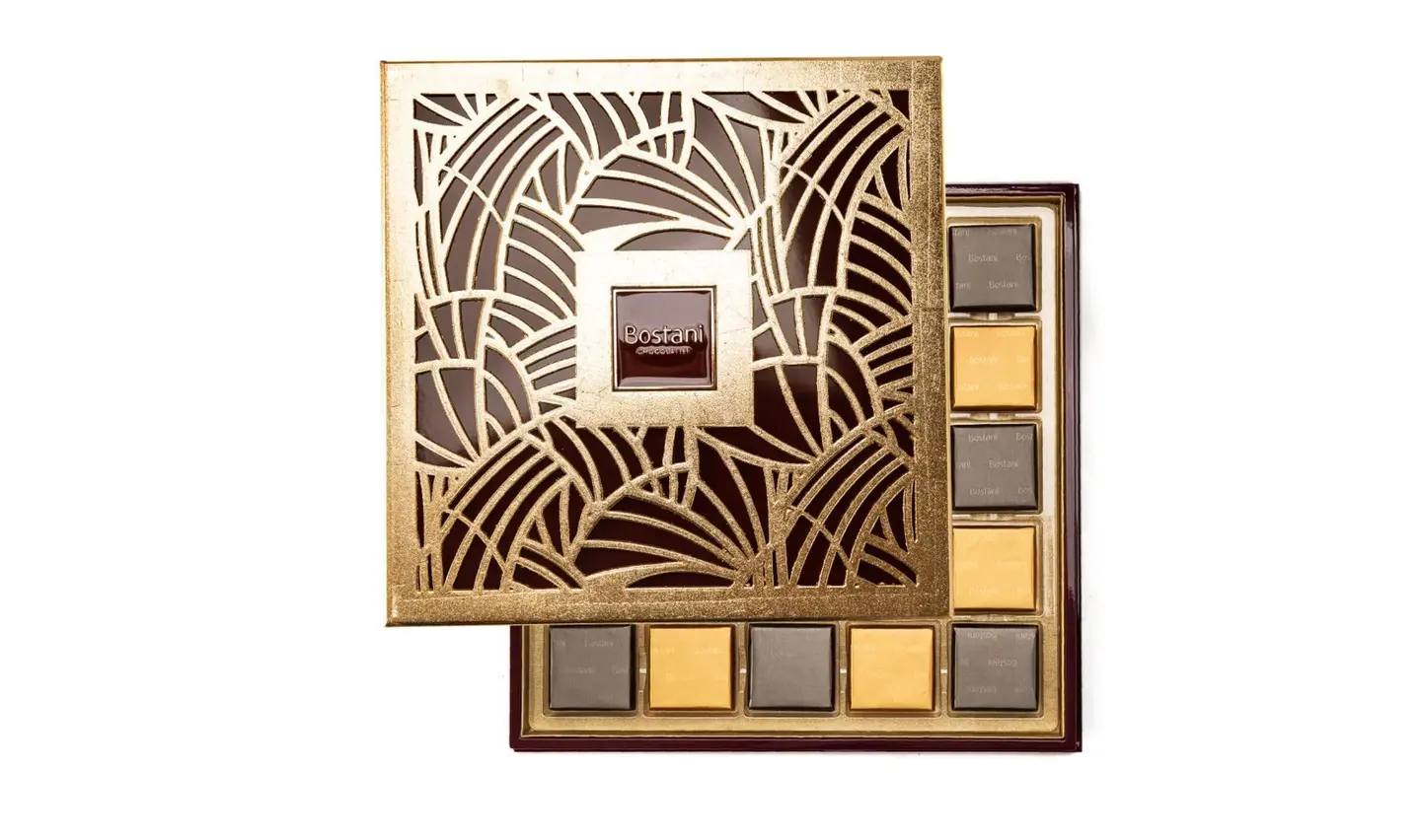 Bostani Golden Maroon Box – 50 Pcs