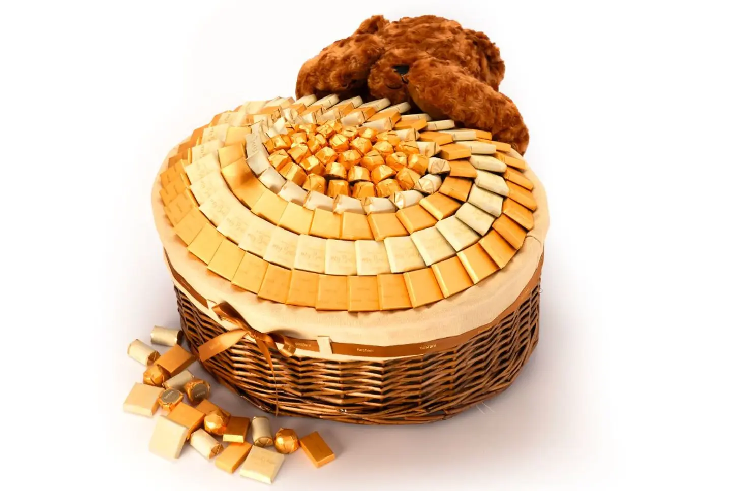 سلة مرحبًا بالطفل باللون البني – 2210 جرام