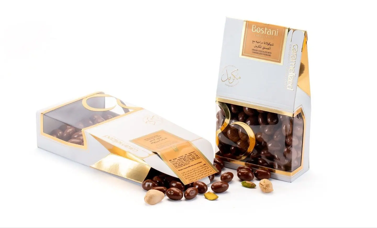 Caramelized Pistachio Dragée Chocolate Box – 200g