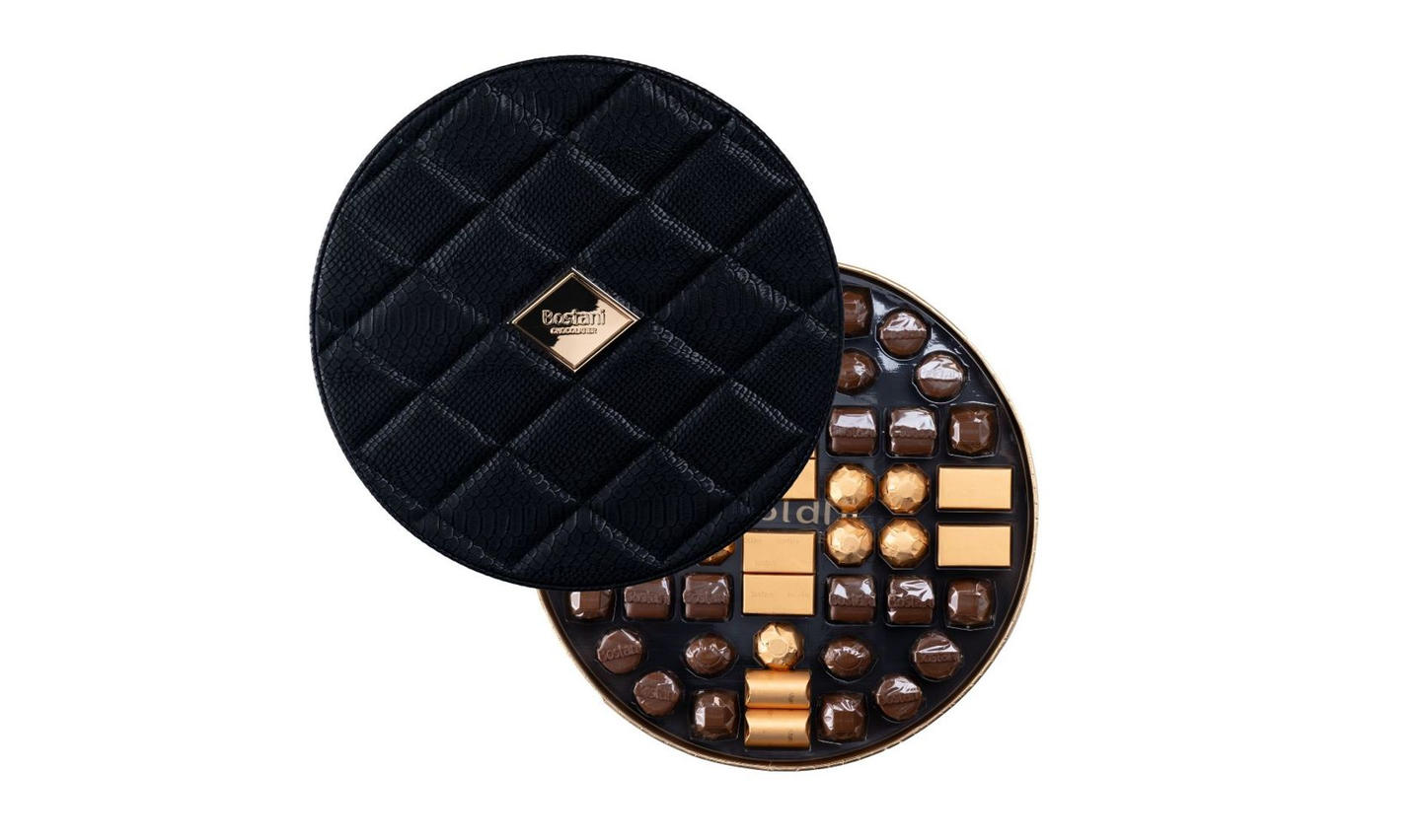 Black Round Leather Box – 50 Pcs