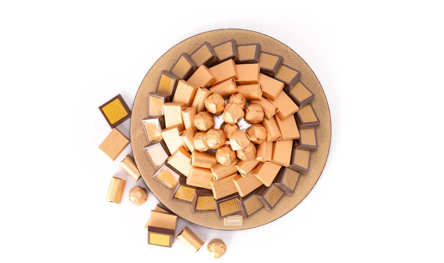 Congratulations Gold Round Leather Tray – 860g
