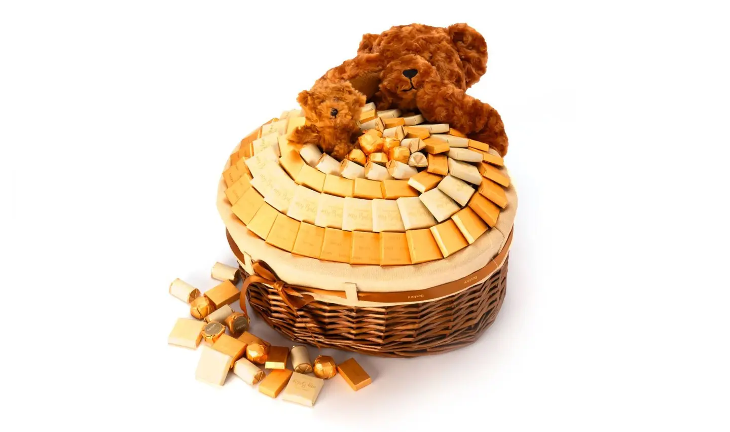 Brown Teddy Bear Baby Basket – 1370g