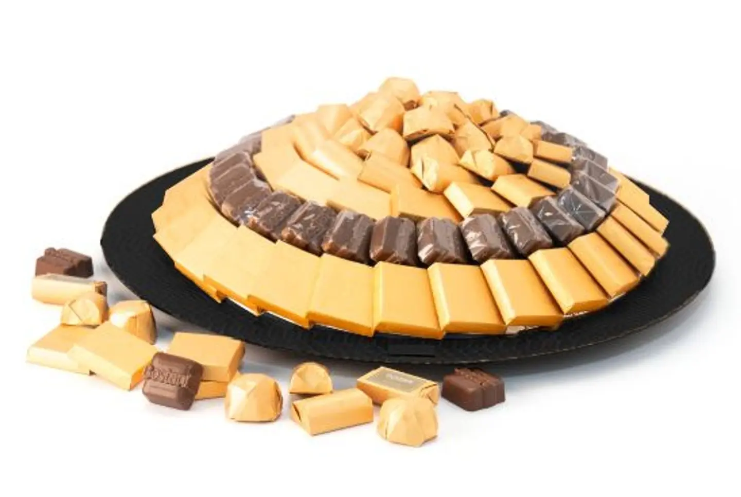 Black Large Round Chocolate Tray