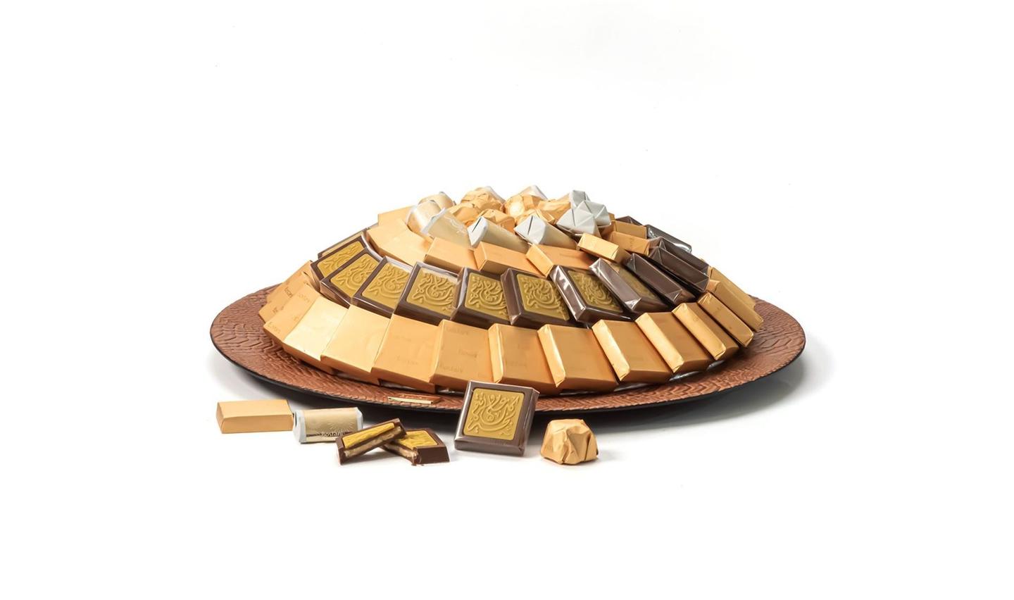 Big Circle Eid Mubarak Brown Tray