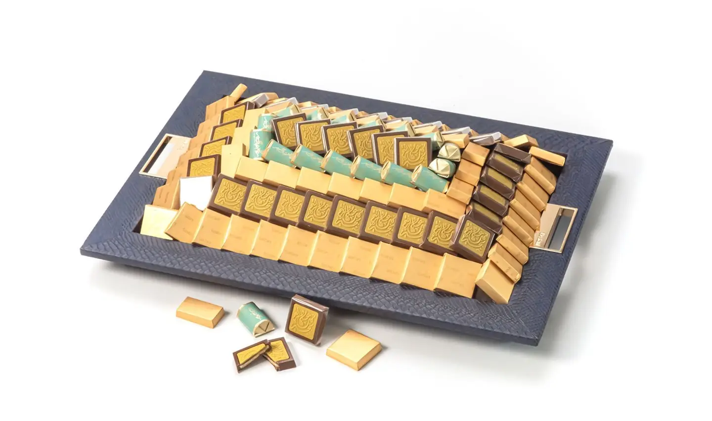 Medium Rectangular Eid Mubarak Navy Tray