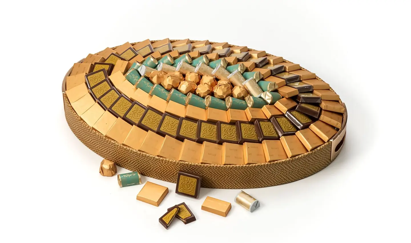Medium Oval Eid Mubarak Gold Tray
