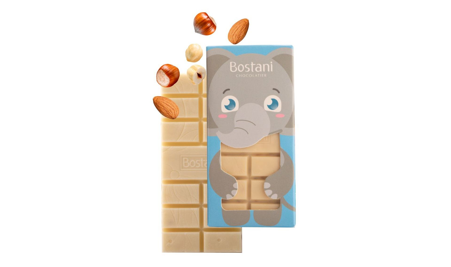 Kids White Chocolate Bar With Nuts – 38 G