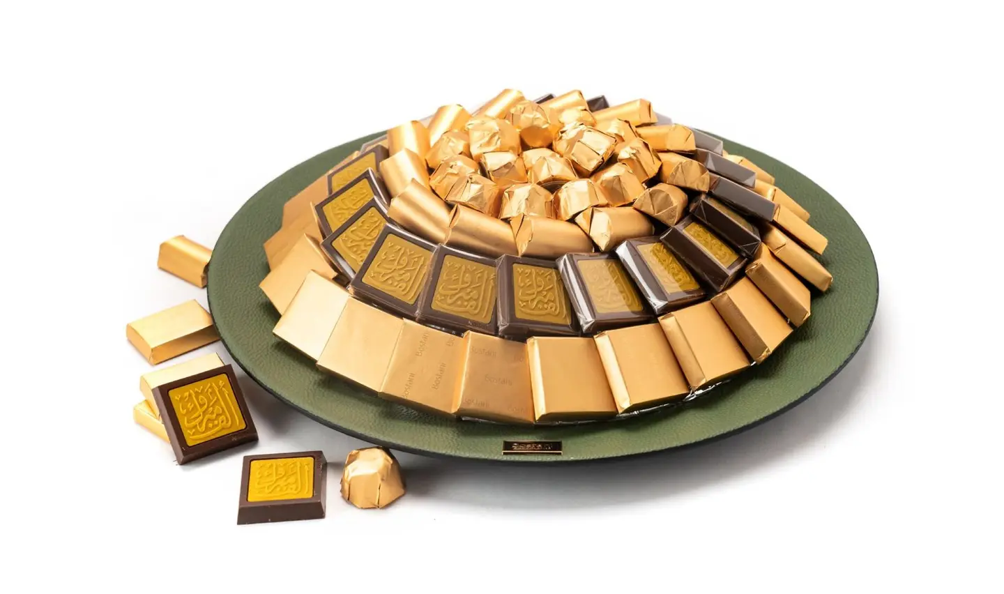 Congratulations Green Large Leather Tray