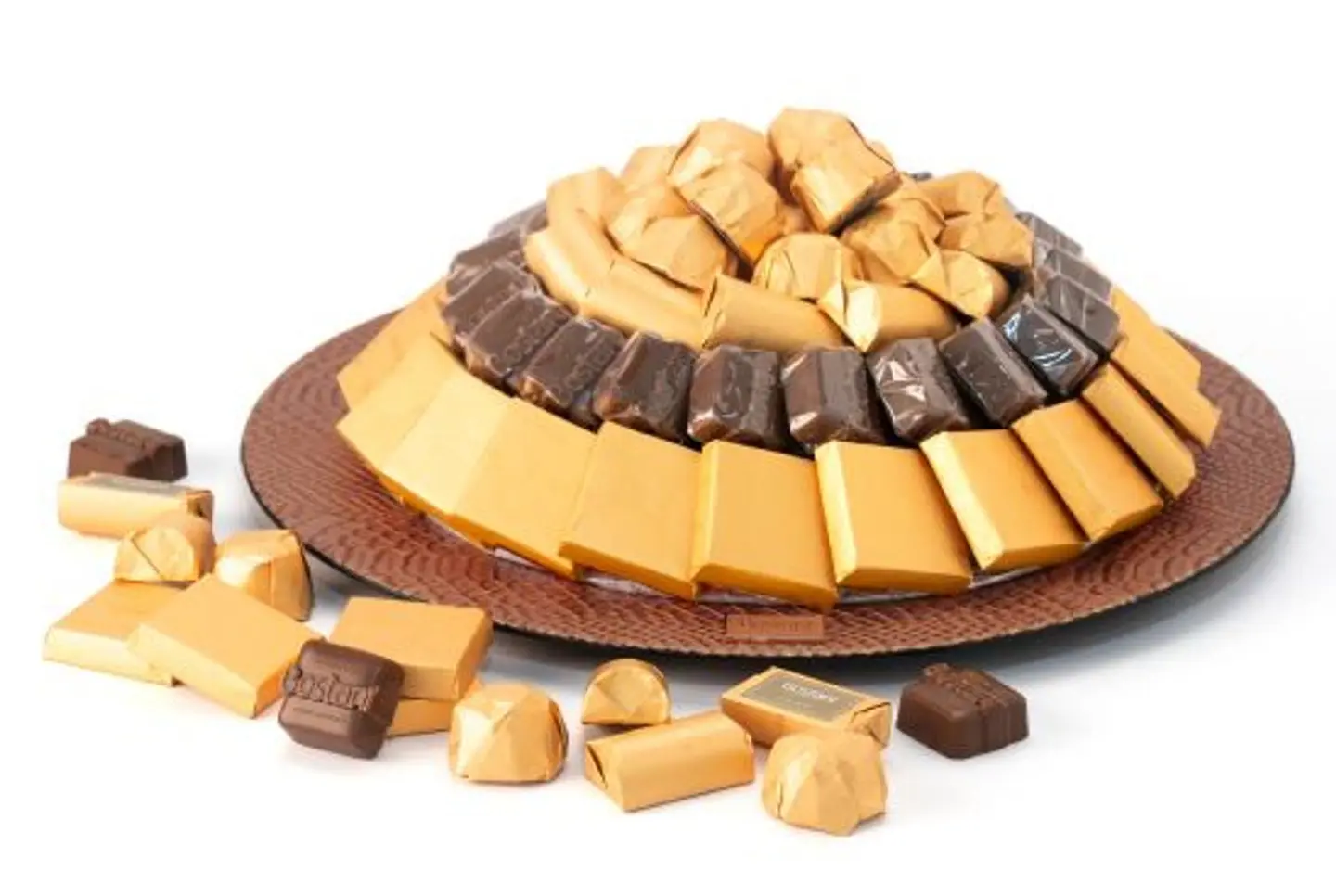 Brown Small Round Chocolate Tray