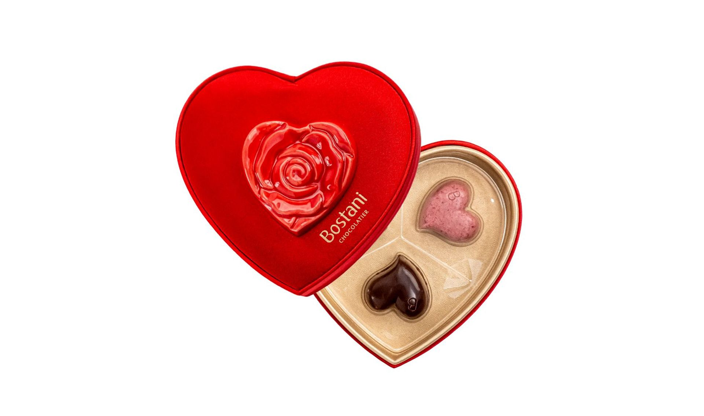 علبة القلب - 3 قطع شوكولاتة