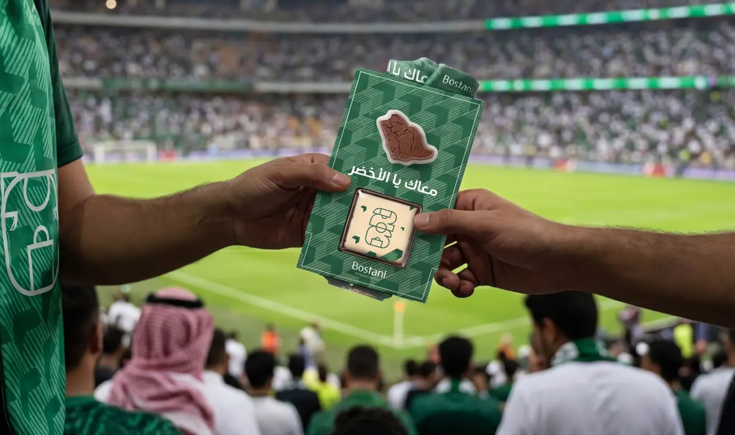 وشاح معاك يا الأخضر - قطعتين شوكولاتة