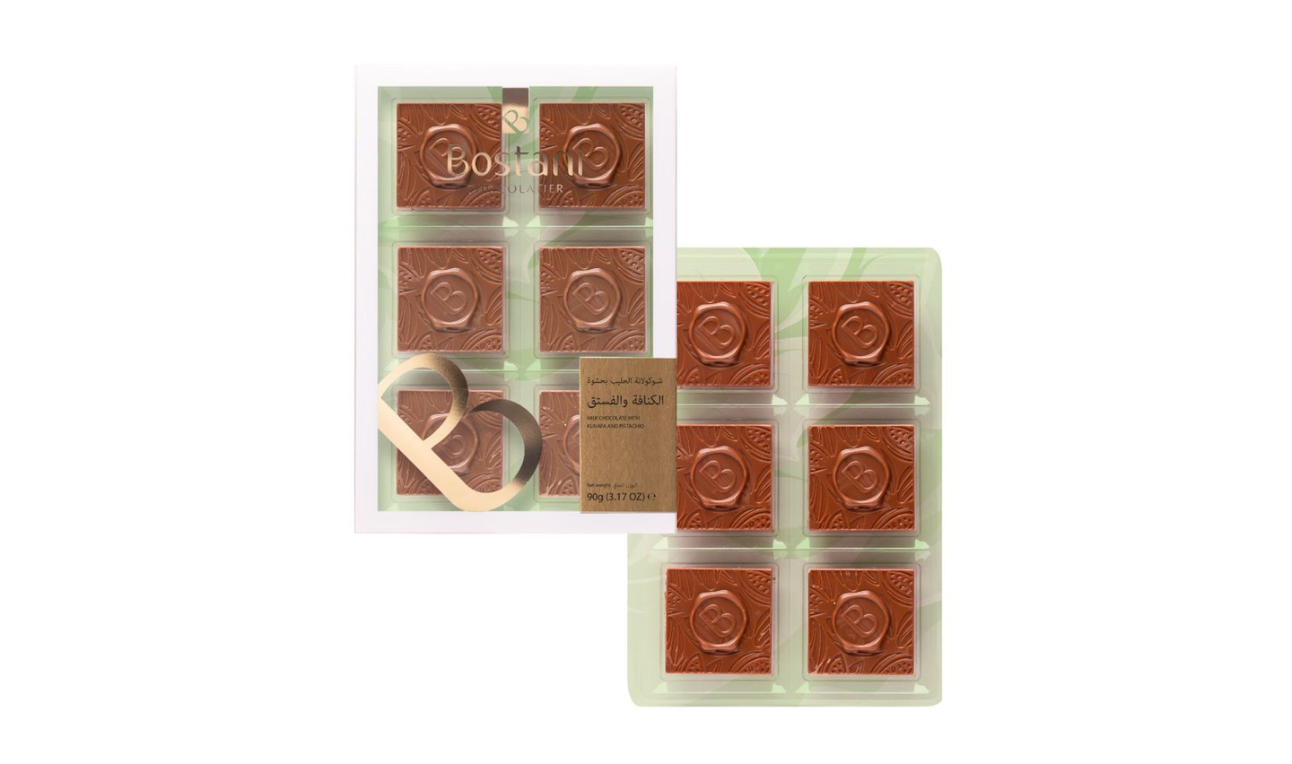 Pistachio Kunafa Chocolate Box – 6 Pcs