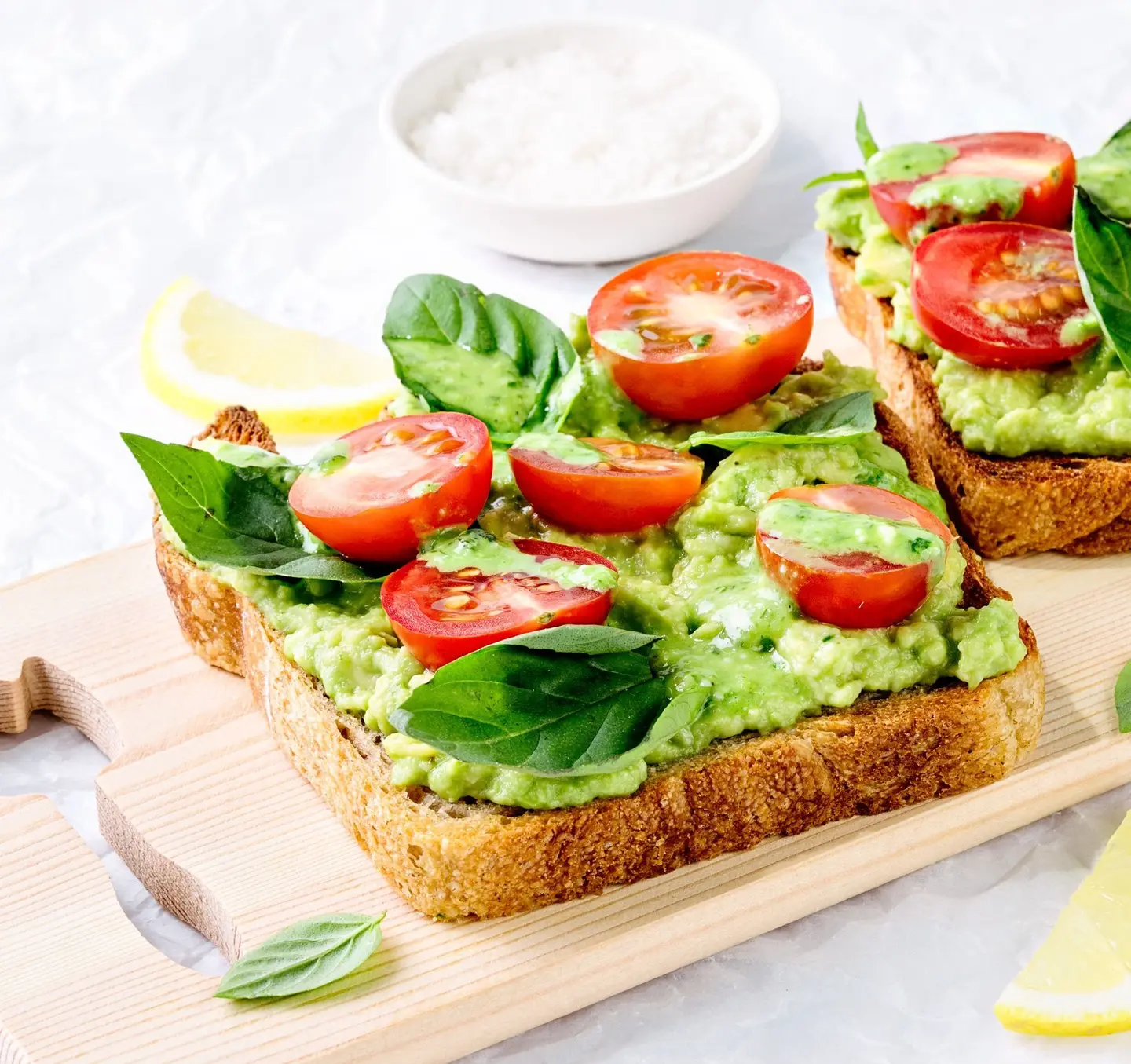 Tomato Basil Avocado Toast