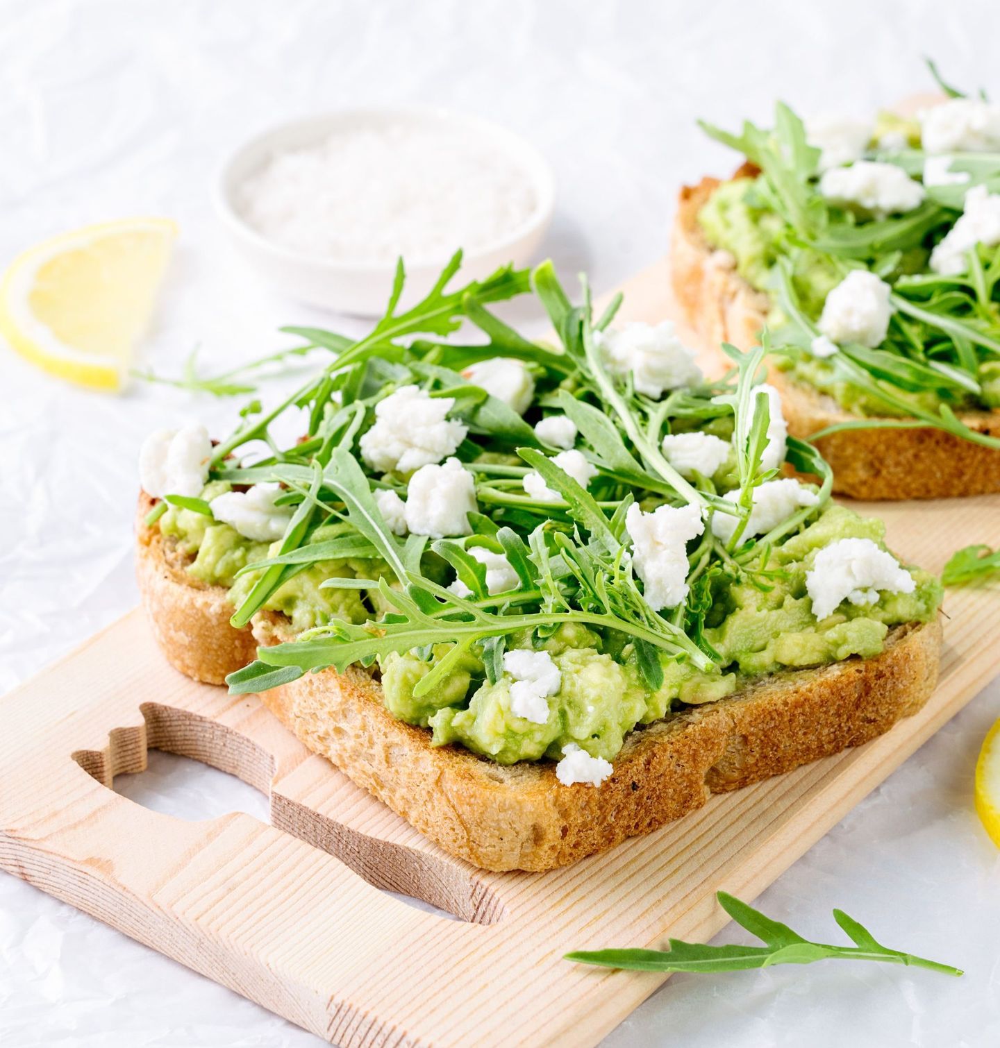 Rocket Goat Cheese Avocado Toast