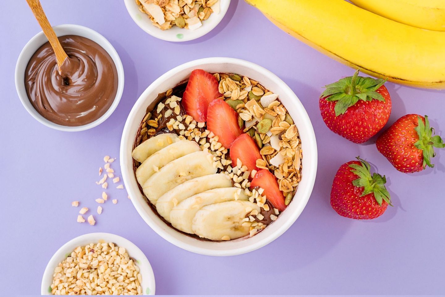 Choco Banana Berry Acai Bowl