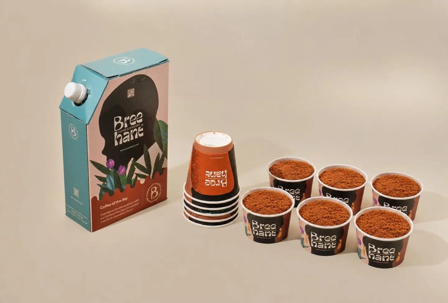 World Cup Coffee Day Container + Pudding Box 6 Pcs