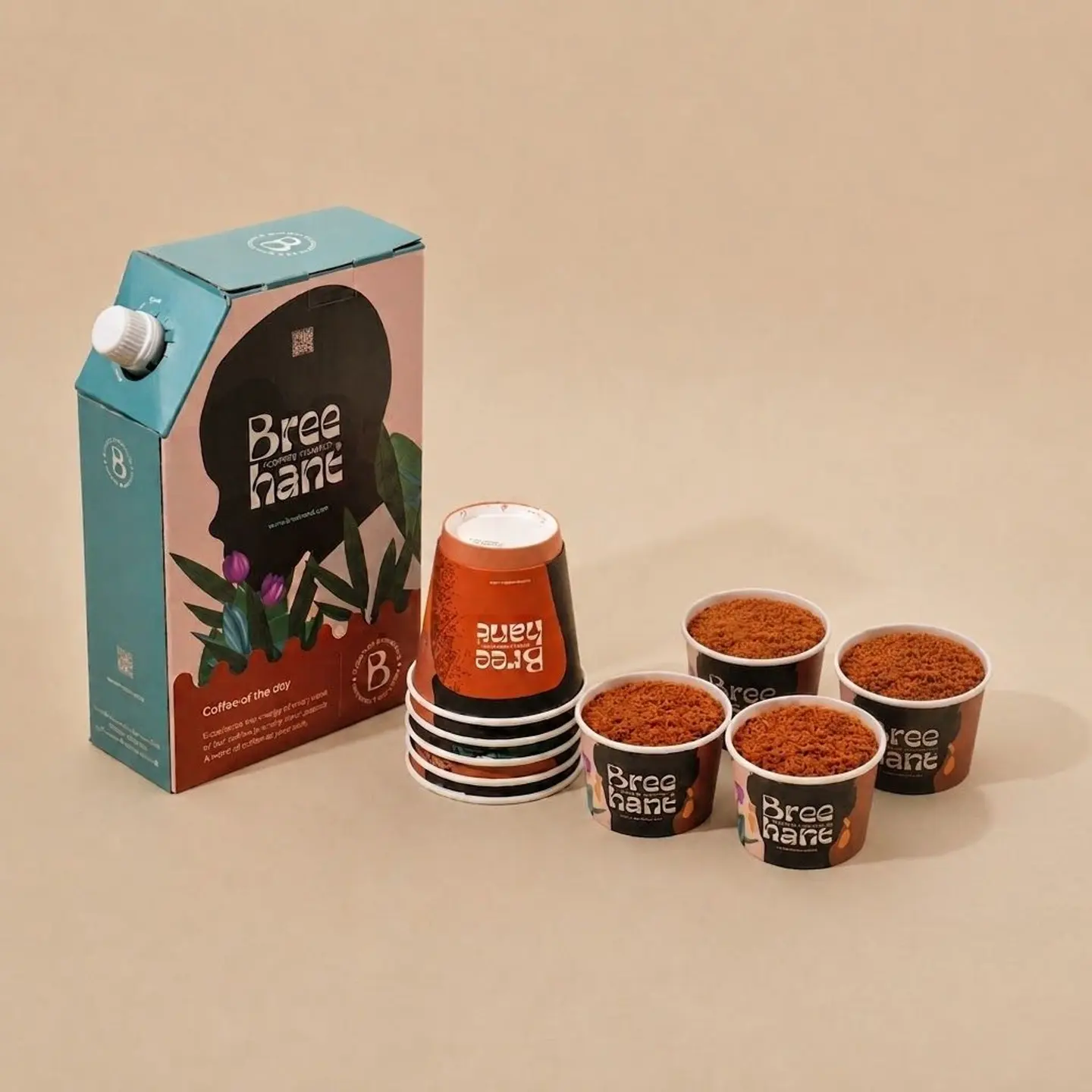 Coffee Day Container + Pudding Box 4 Pcs
