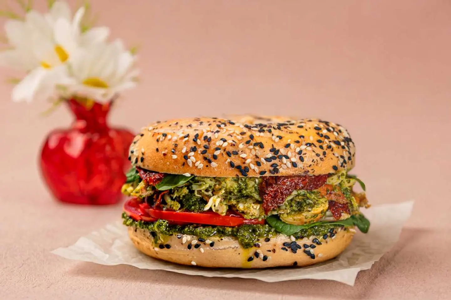 Chicken Pesto Bagel