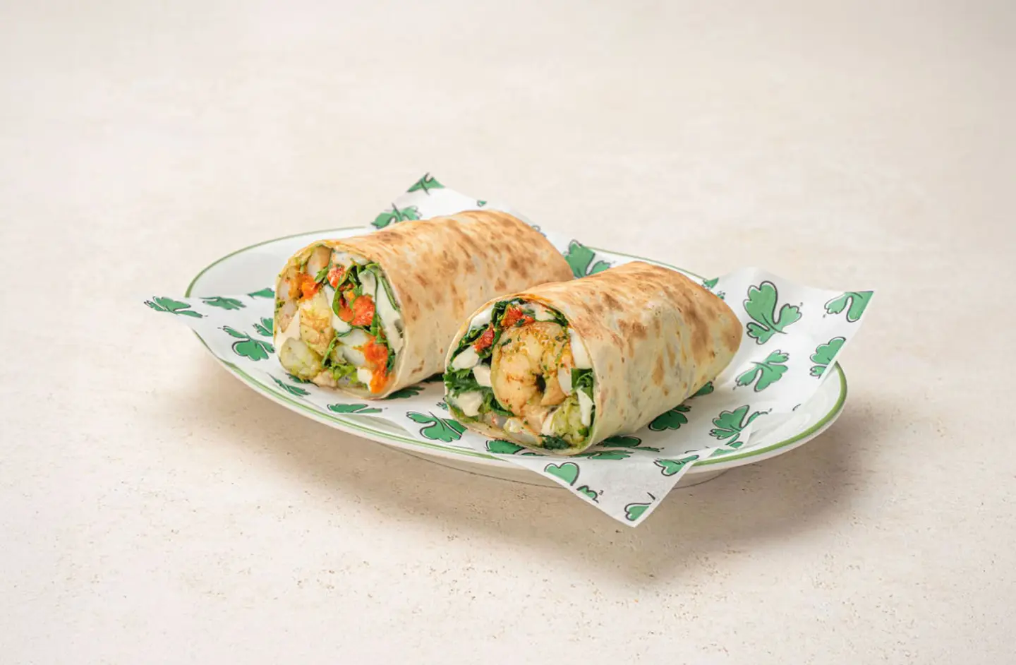 Shrimp With Lemon And Tahini 8 Inch Wrap