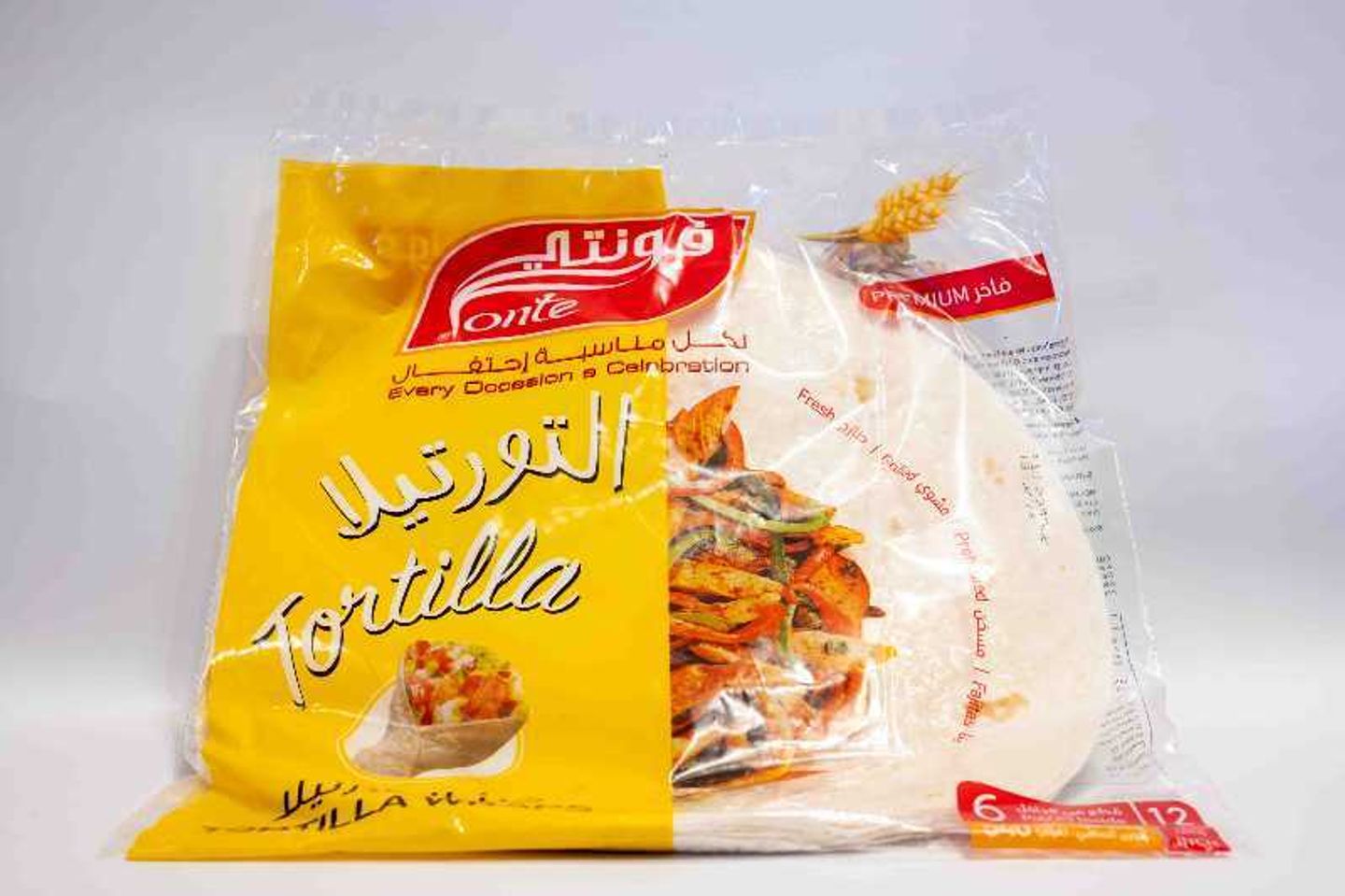 Tortilla Bread Fonte 12 Inch 6 Pcs