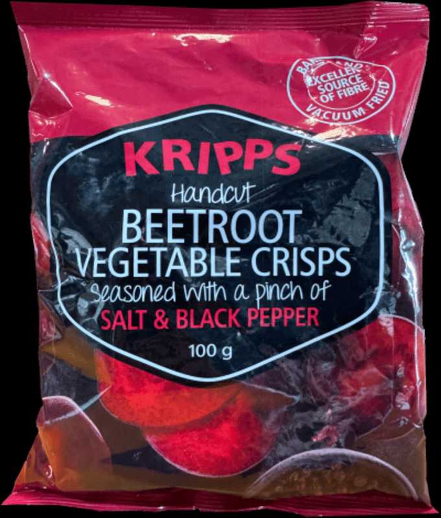 Kripps Beetroot Crisps W/ Black Pepper 100 Gr