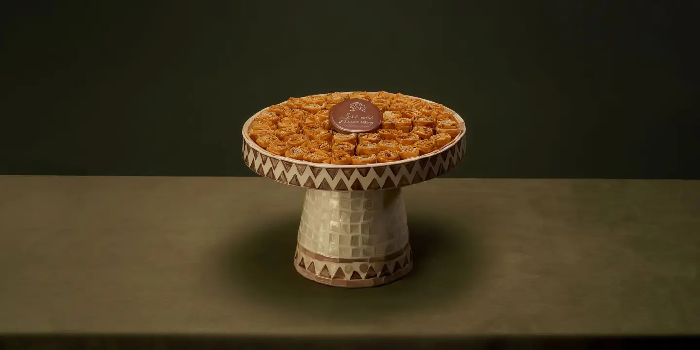 صينية بقلاوة البيكان - وسط