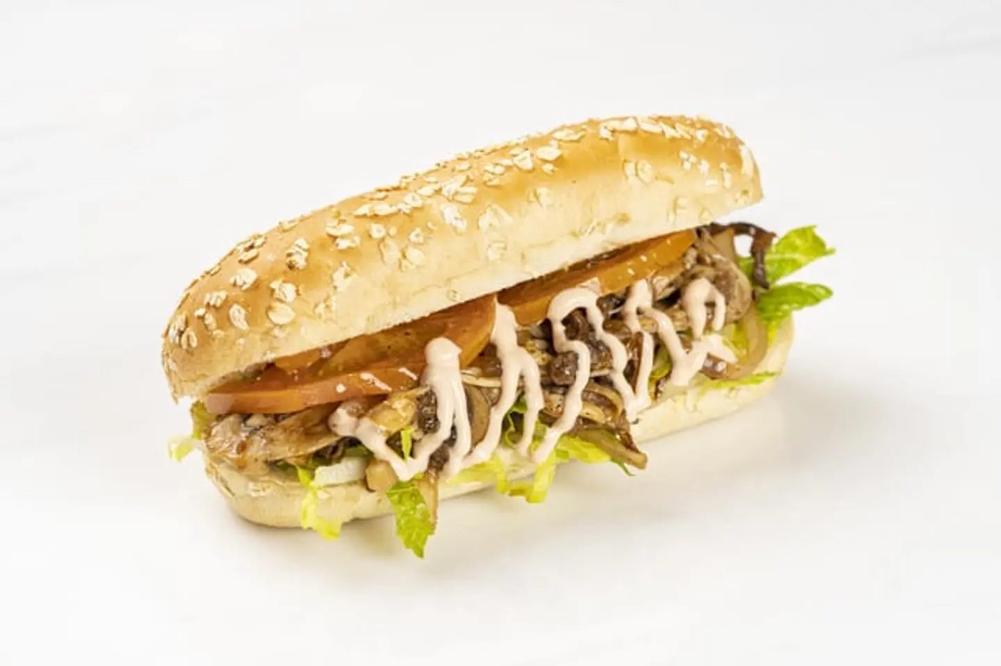 لحم مشوي مع قطع المشروم