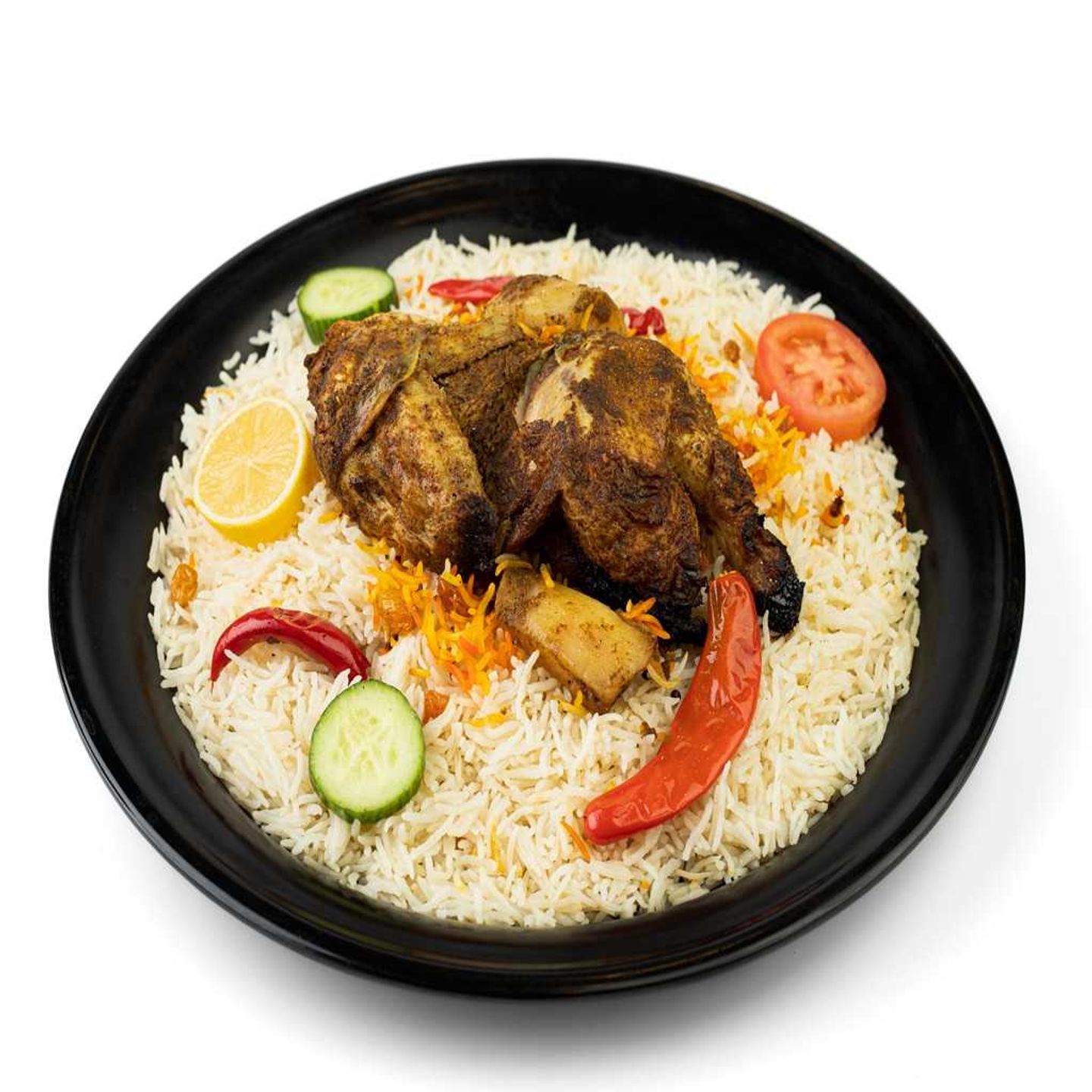 حبة دجاج حنيذ مع الرز
