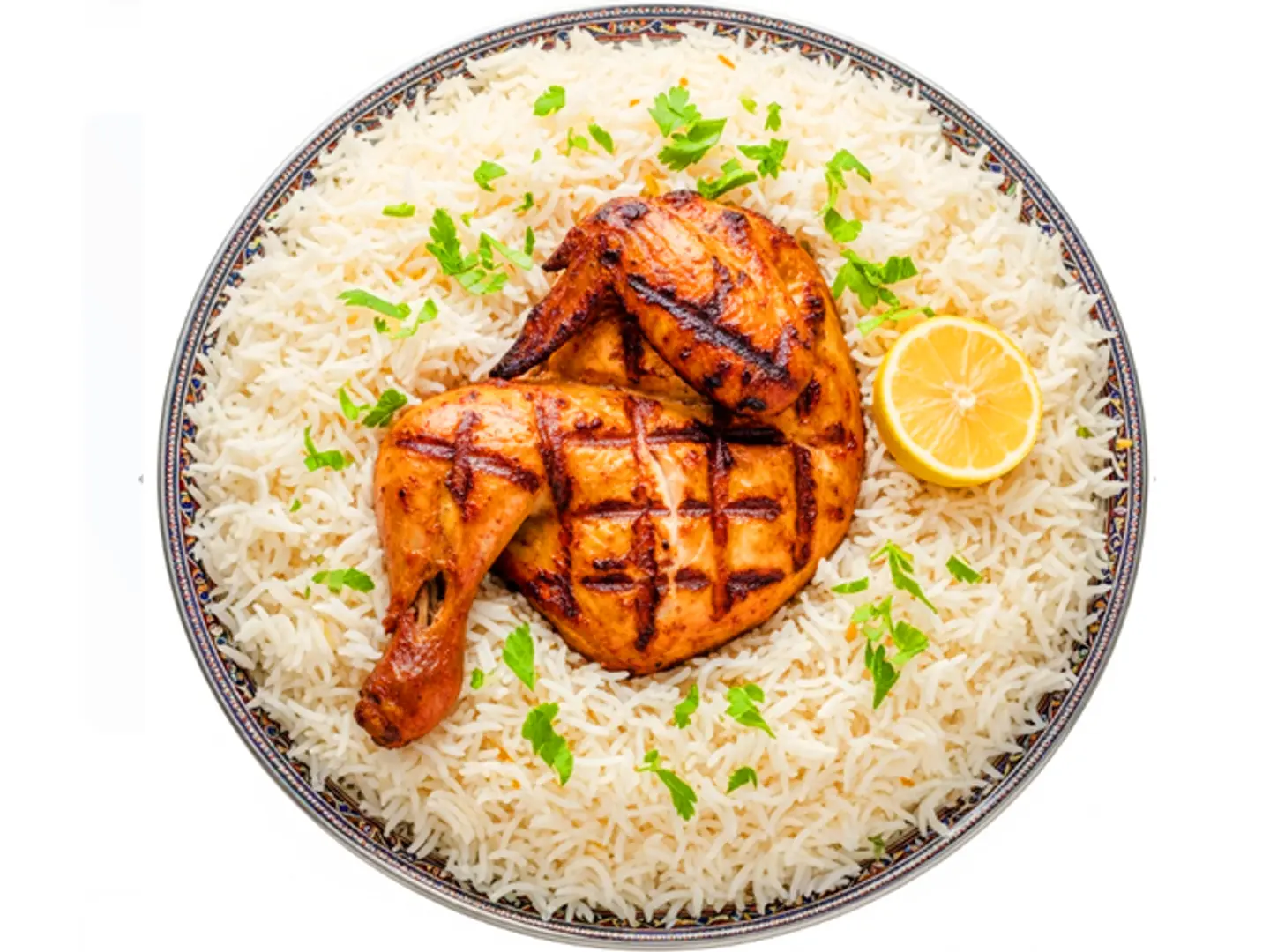 نص دجاج مشوي ارز سعودي