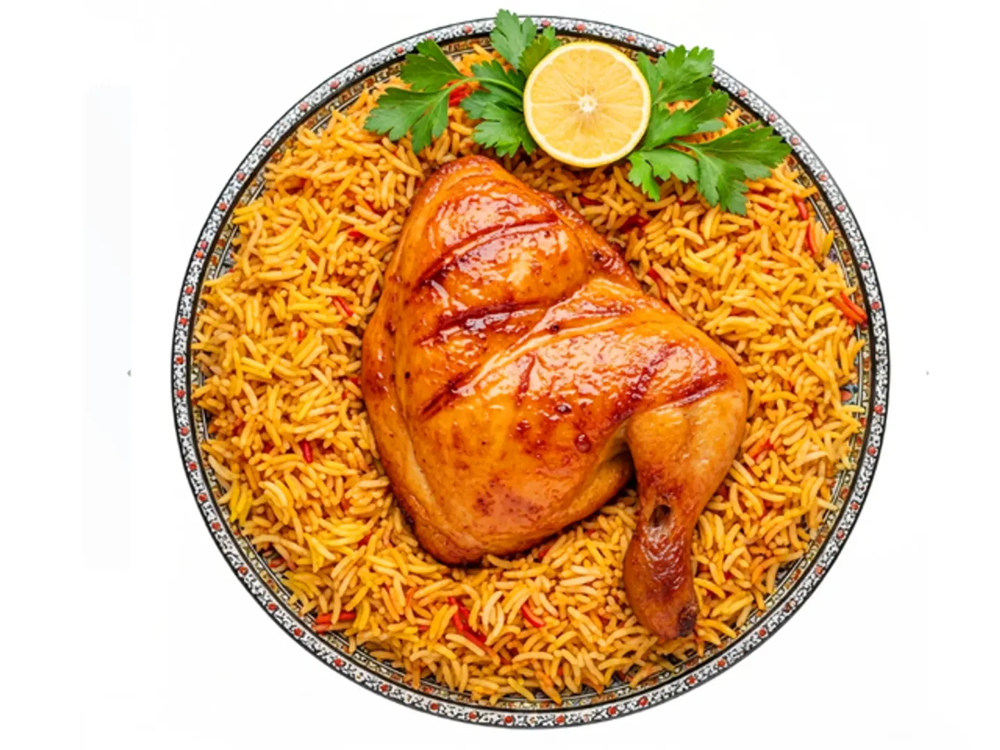 نص دجاج شواية ارز مبهر