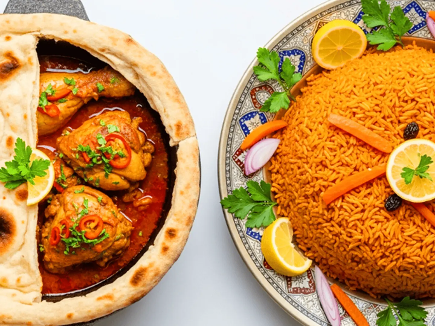 مغش دجاج ارز بخاري