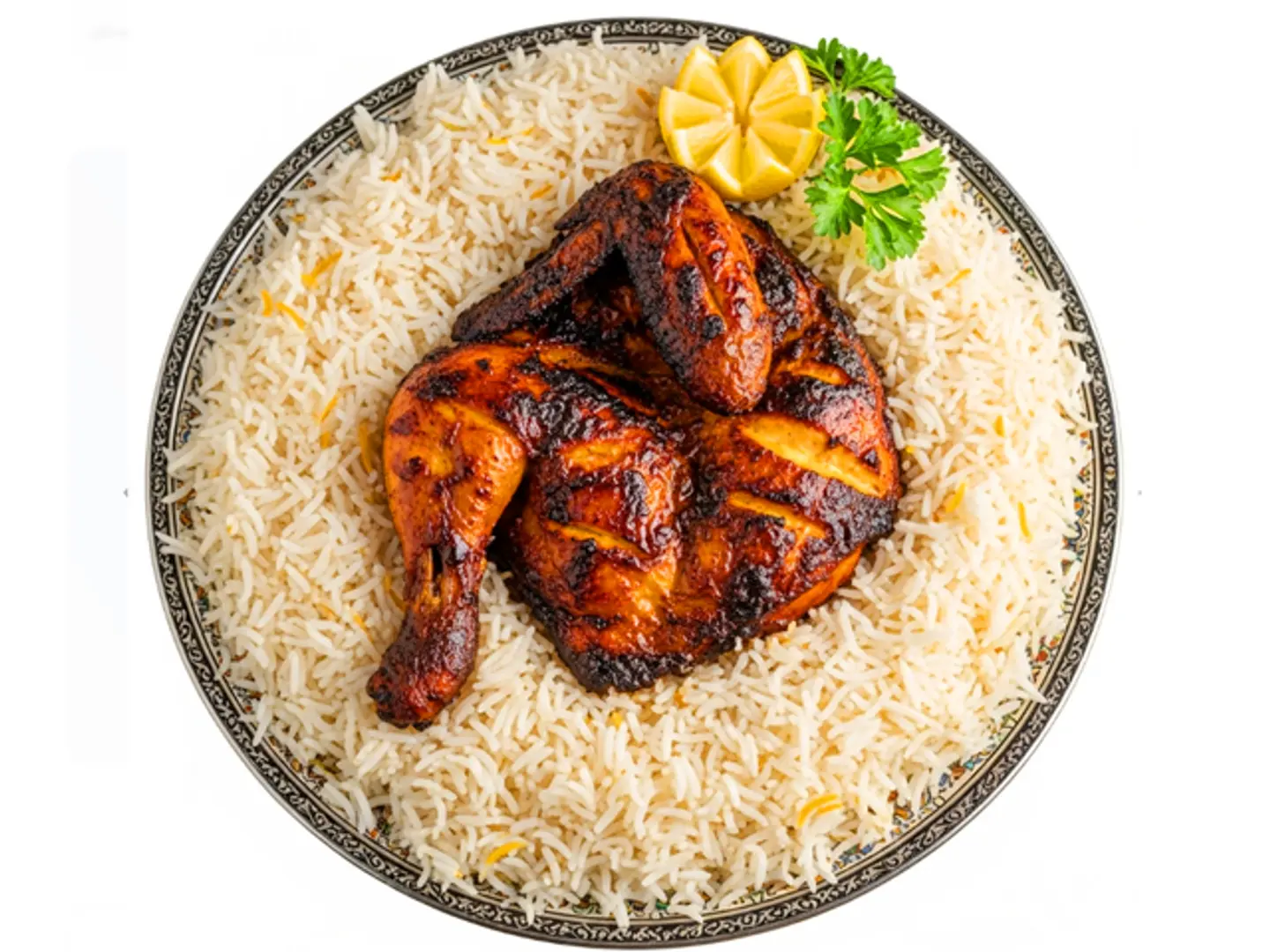 نص دجاج مظبي ارز سعودي