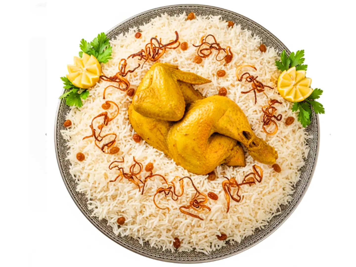 نص دجاج مندي ارز سعودي