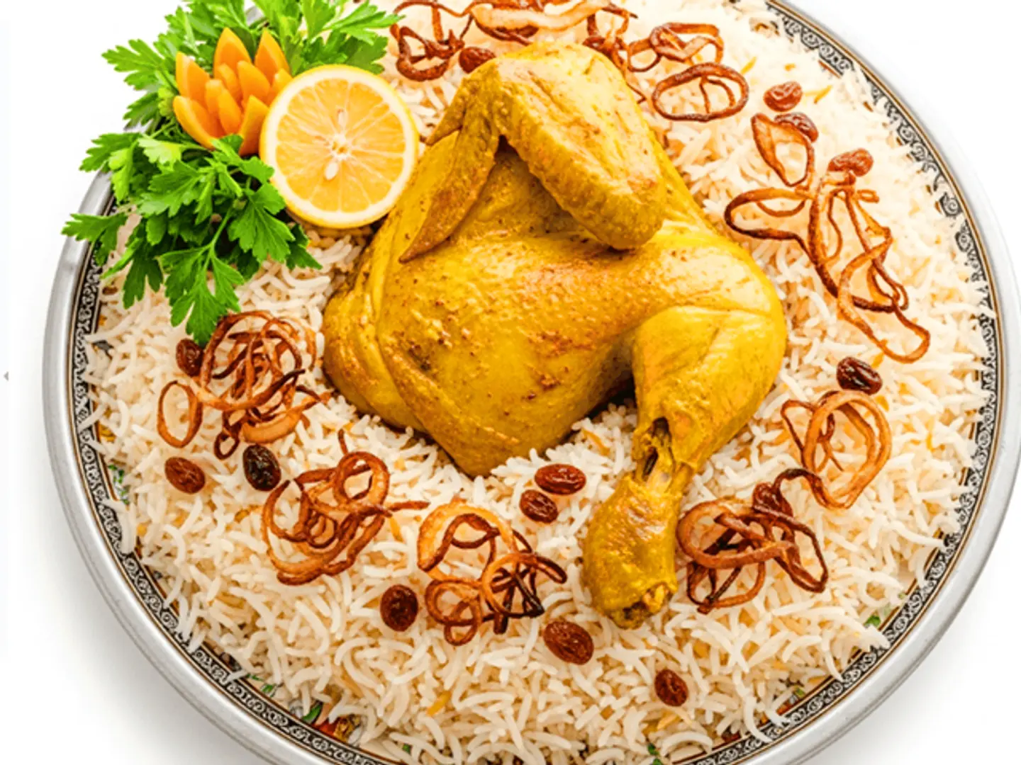 نص دجاج مندي ارز بشاور