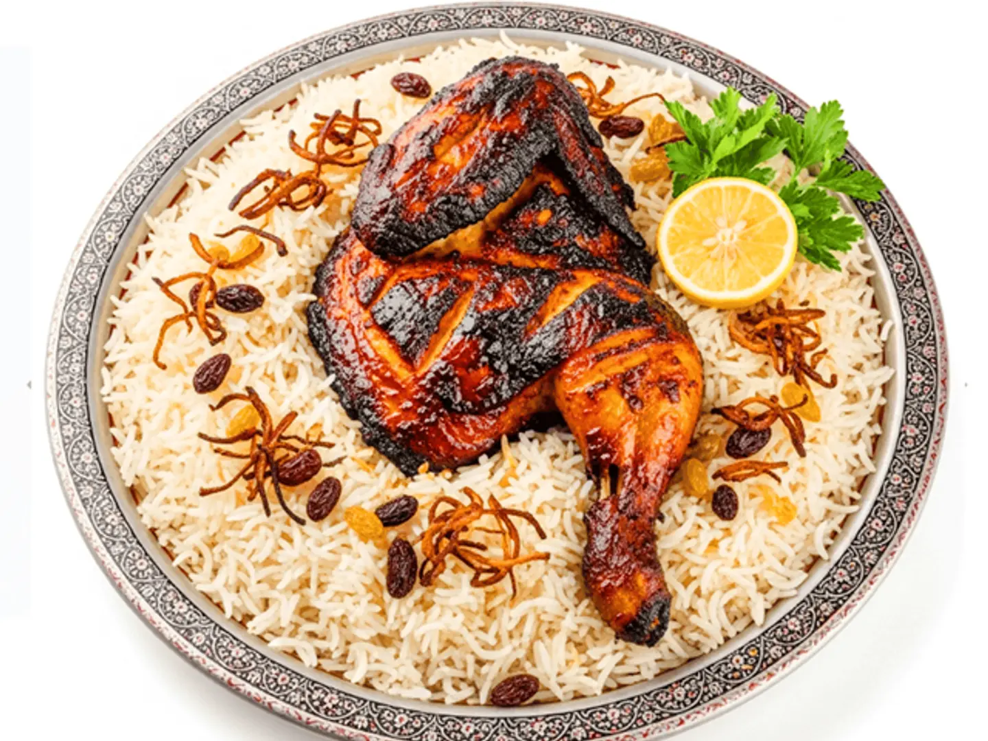 نص دجاج مظبي ارز بشاور