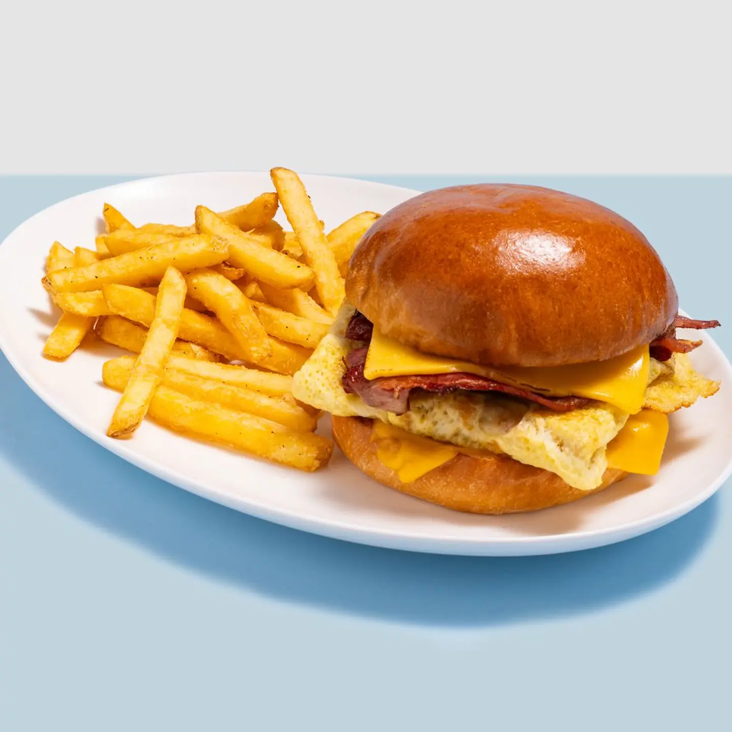 Classic Breakfast Sandwich With Fries