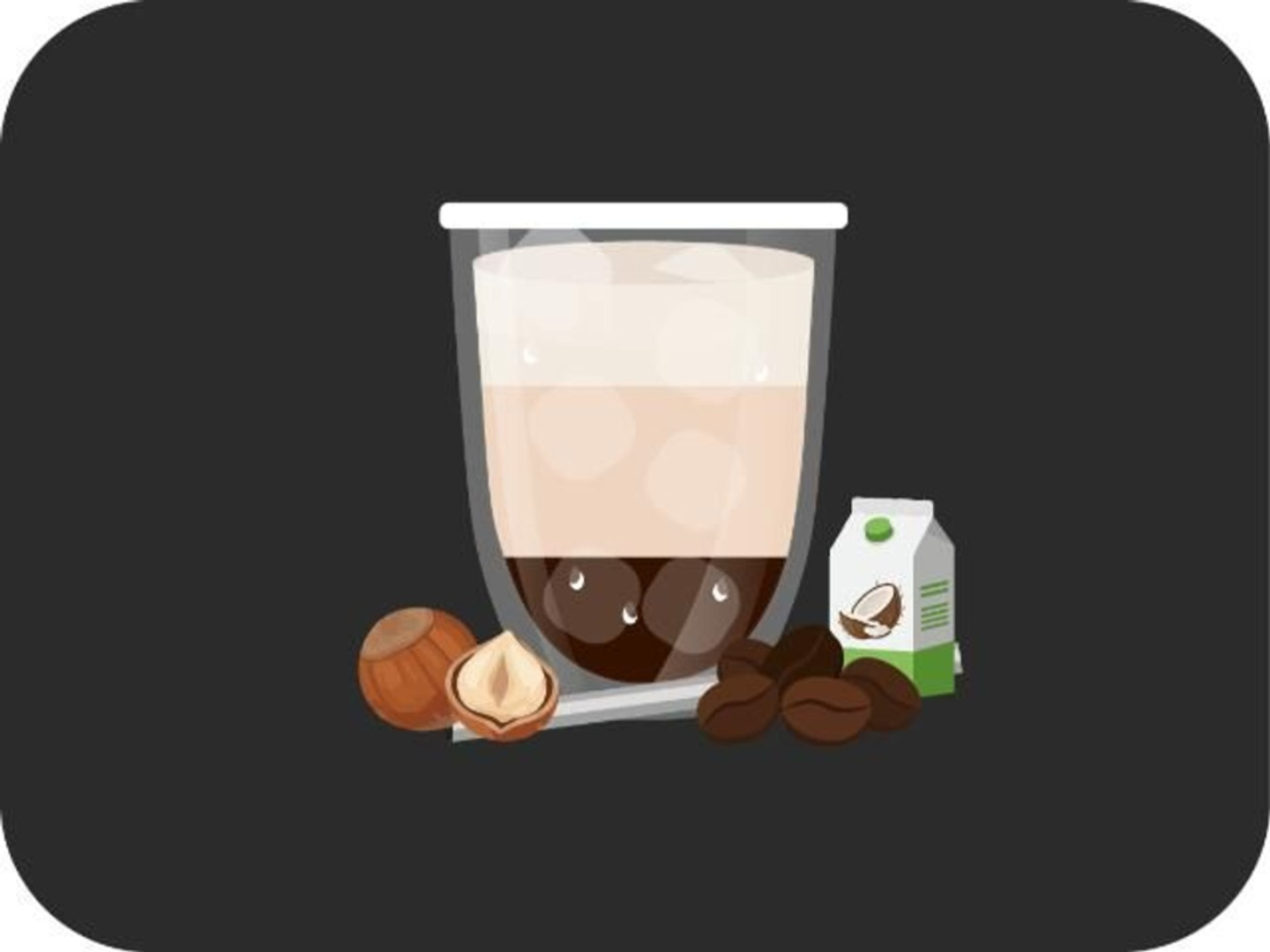 Coconut Milk Hazlenut Iced Latte
