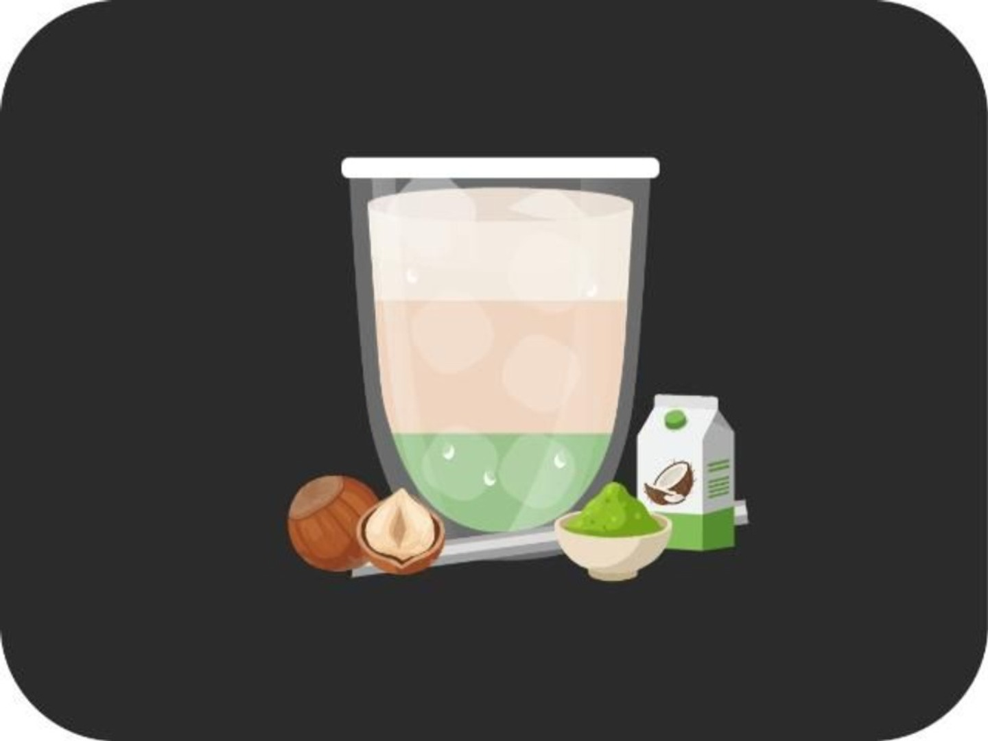 Iced Matcha Hazelnut Latte