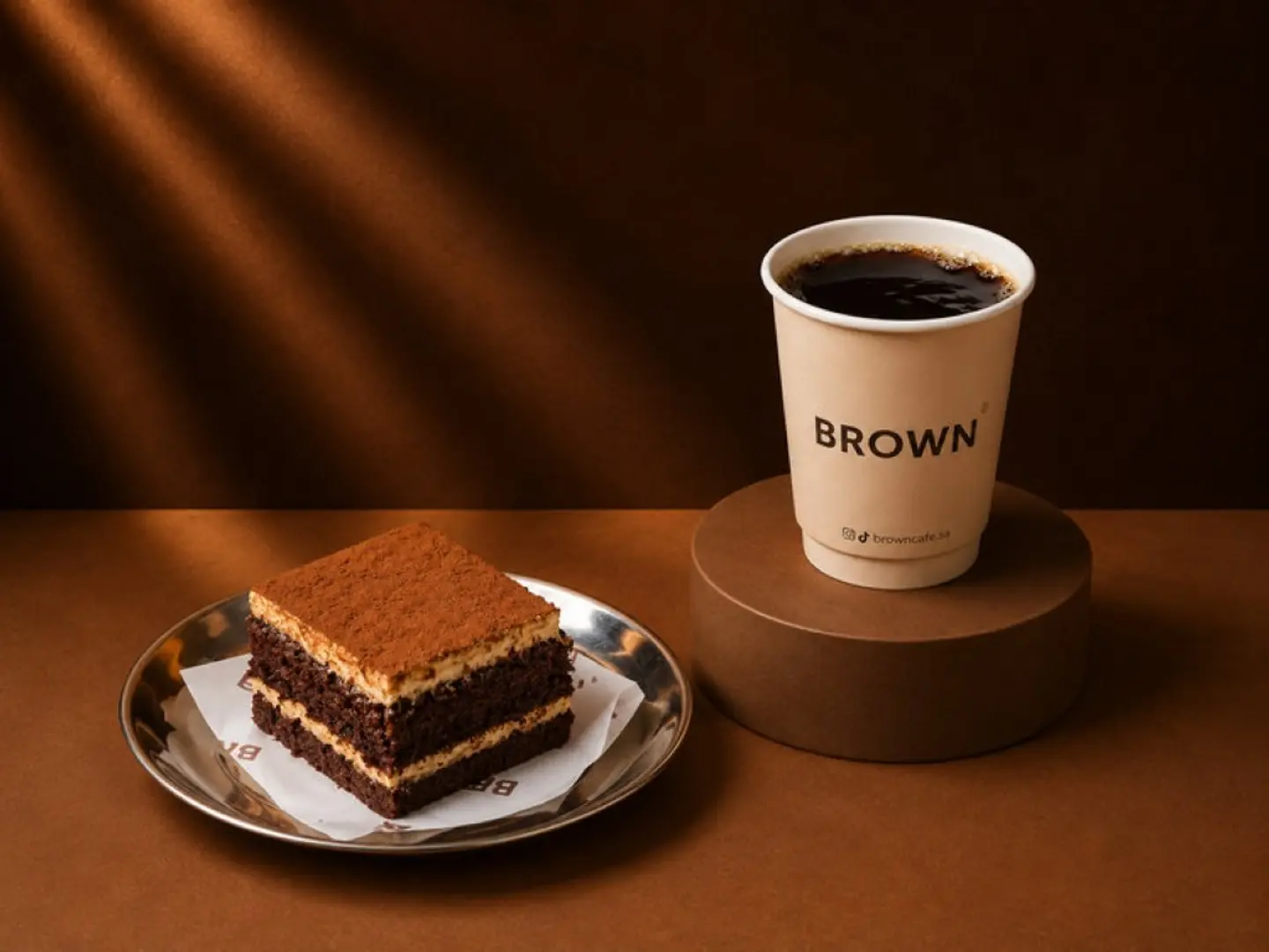 Coffee Of The Day And Dolce Cake