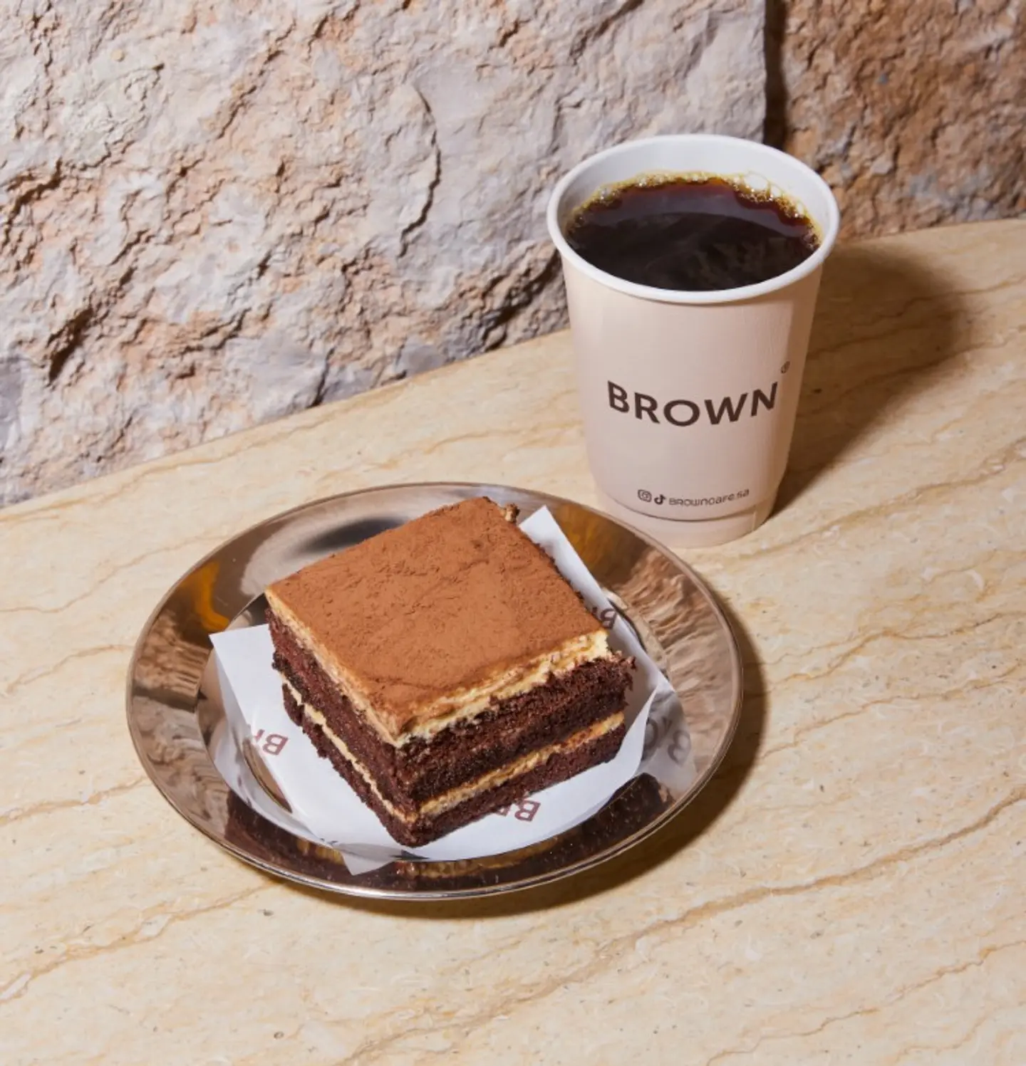 Coffee Of The Day And Dolce Cake