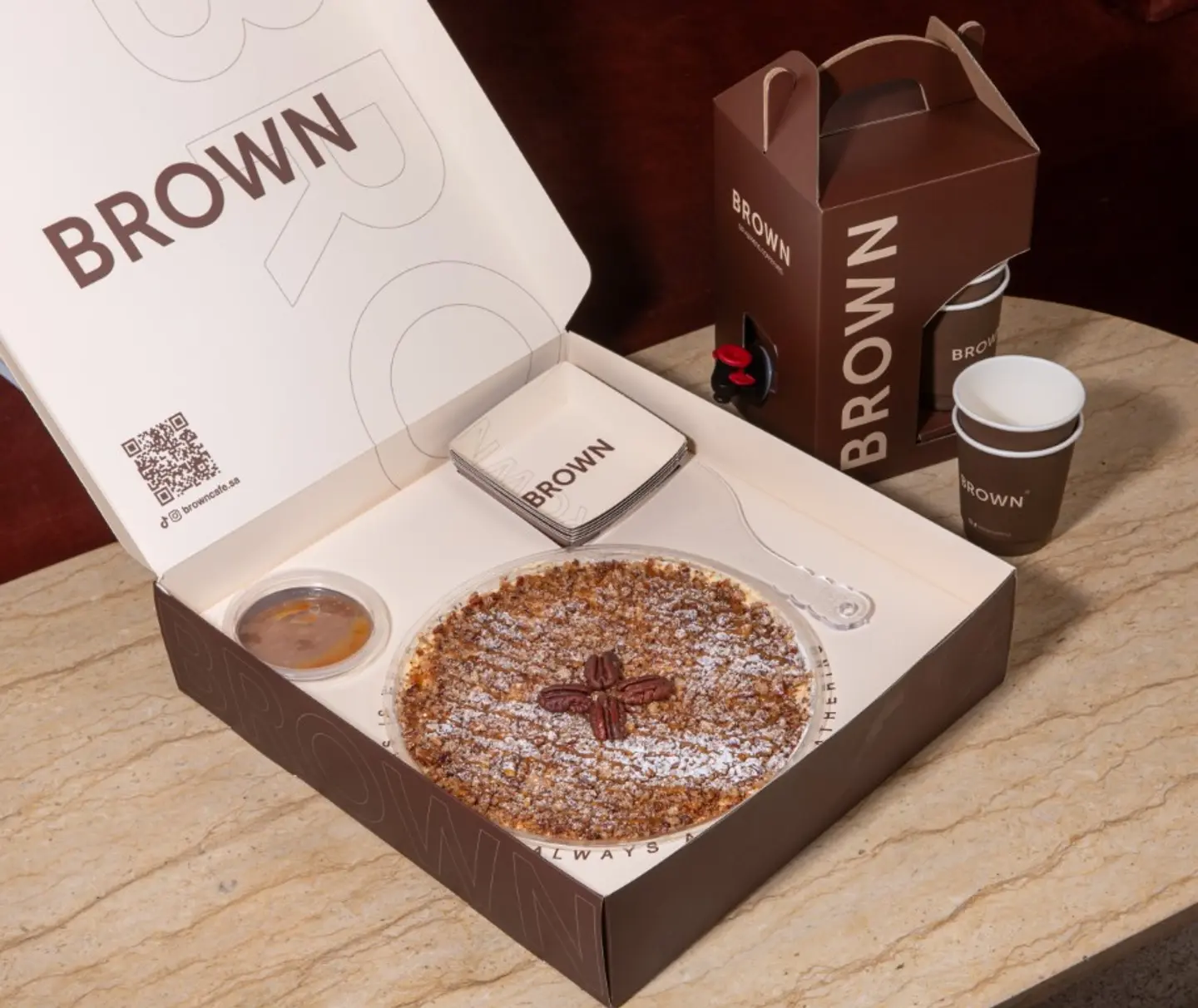 Pecan Pudding With Free Coffee Box