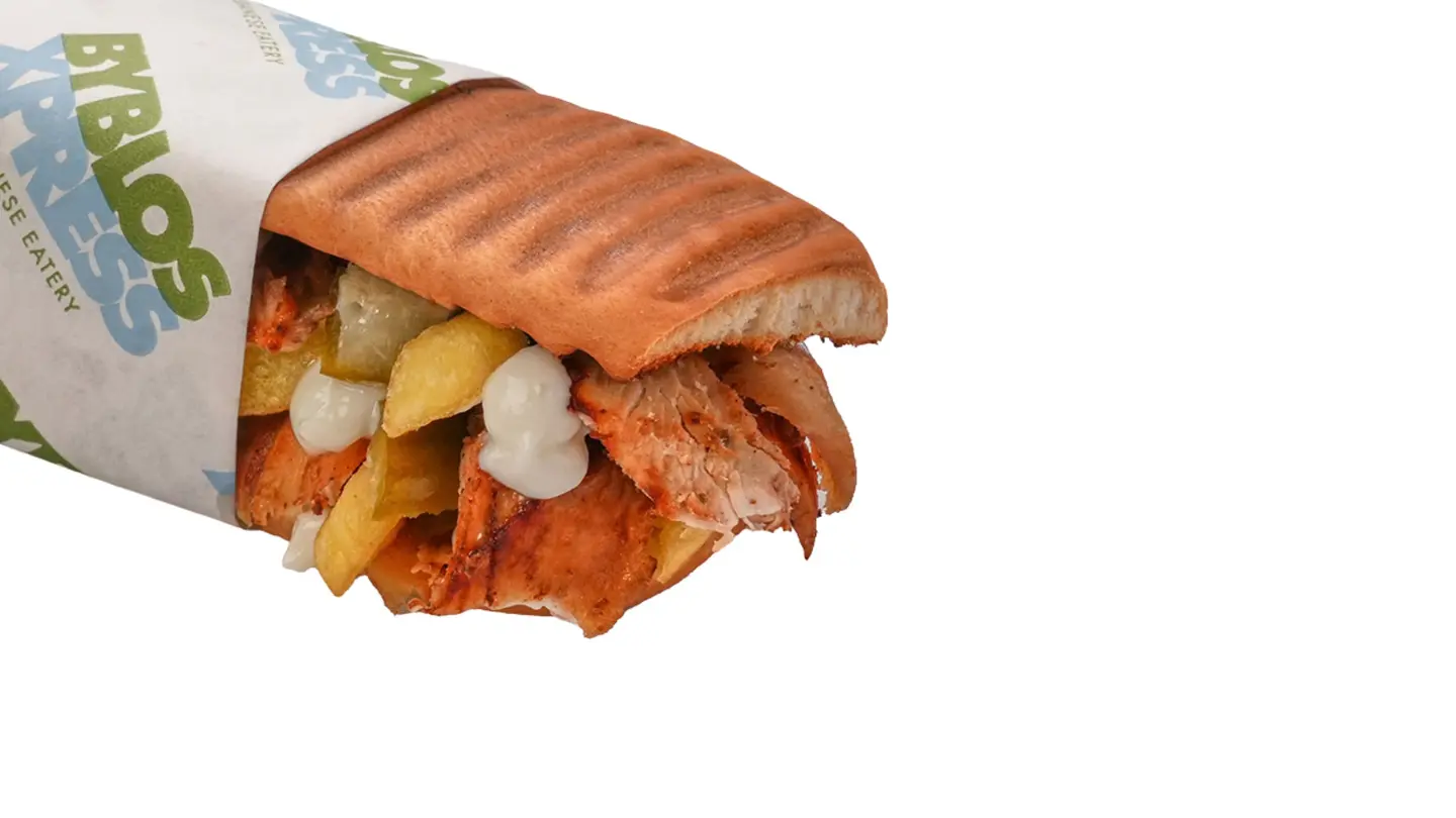 Shawarma Chicken Samouli Bread