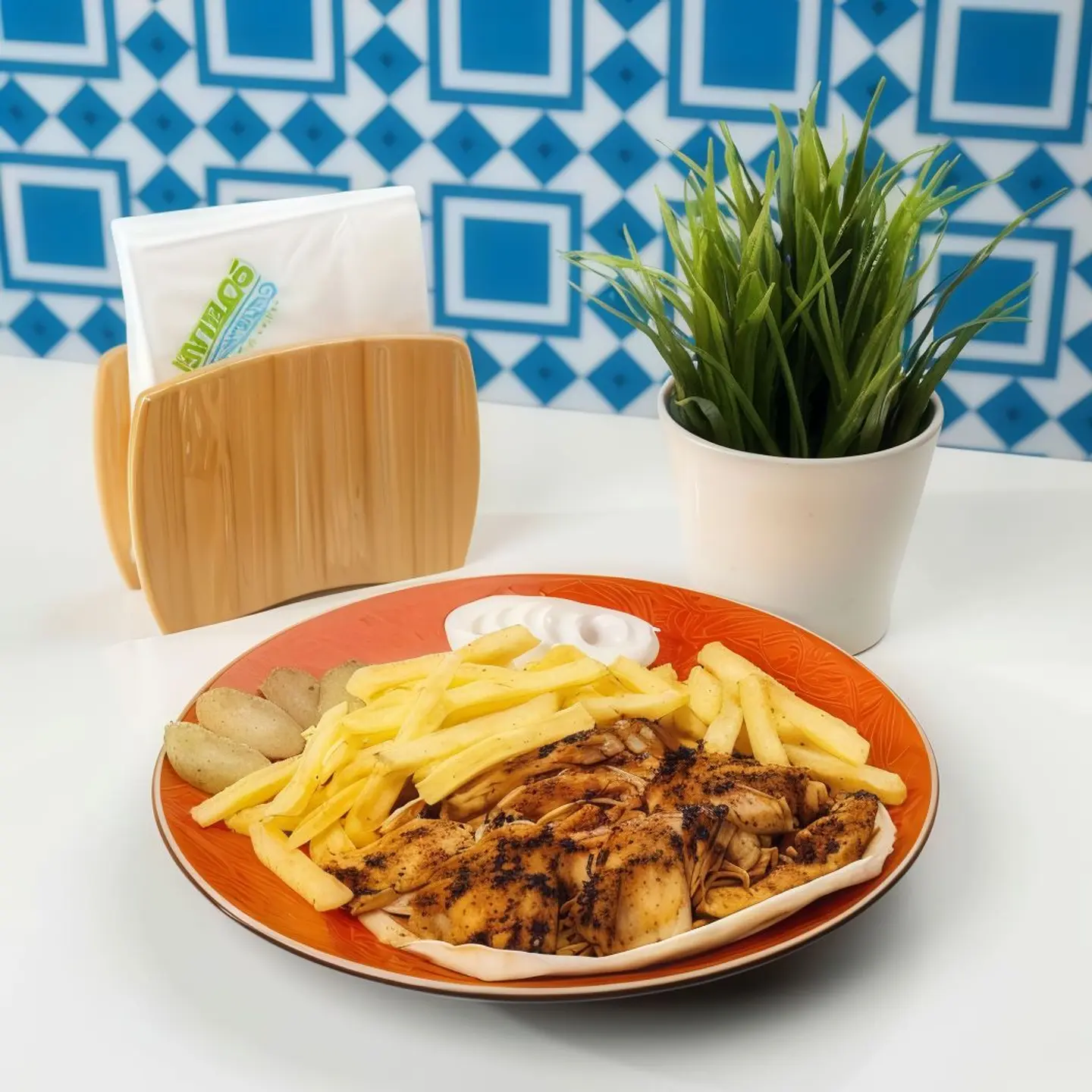 طبق شاورما دجاج