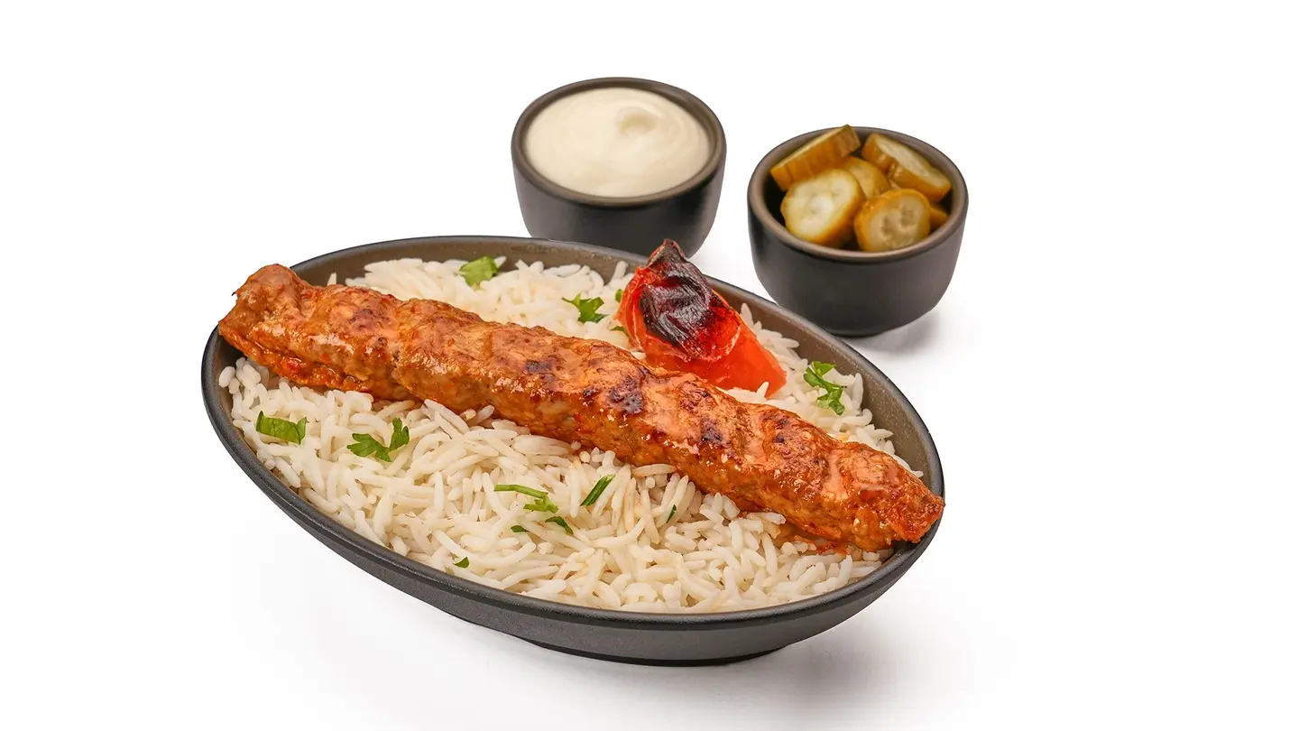 Chicken Kebab Skewer With Rice