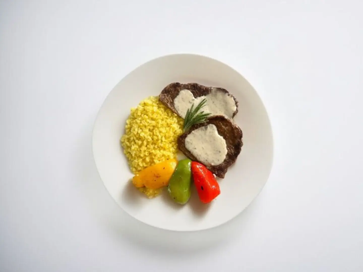 Beef Steak With Bulgur And Grilled Vegetables