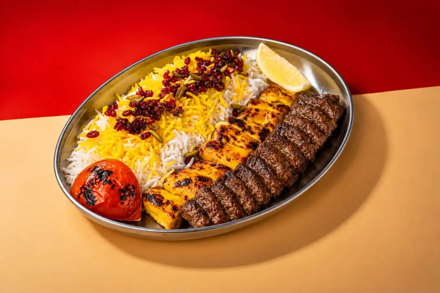 Mix Kebab With Rice