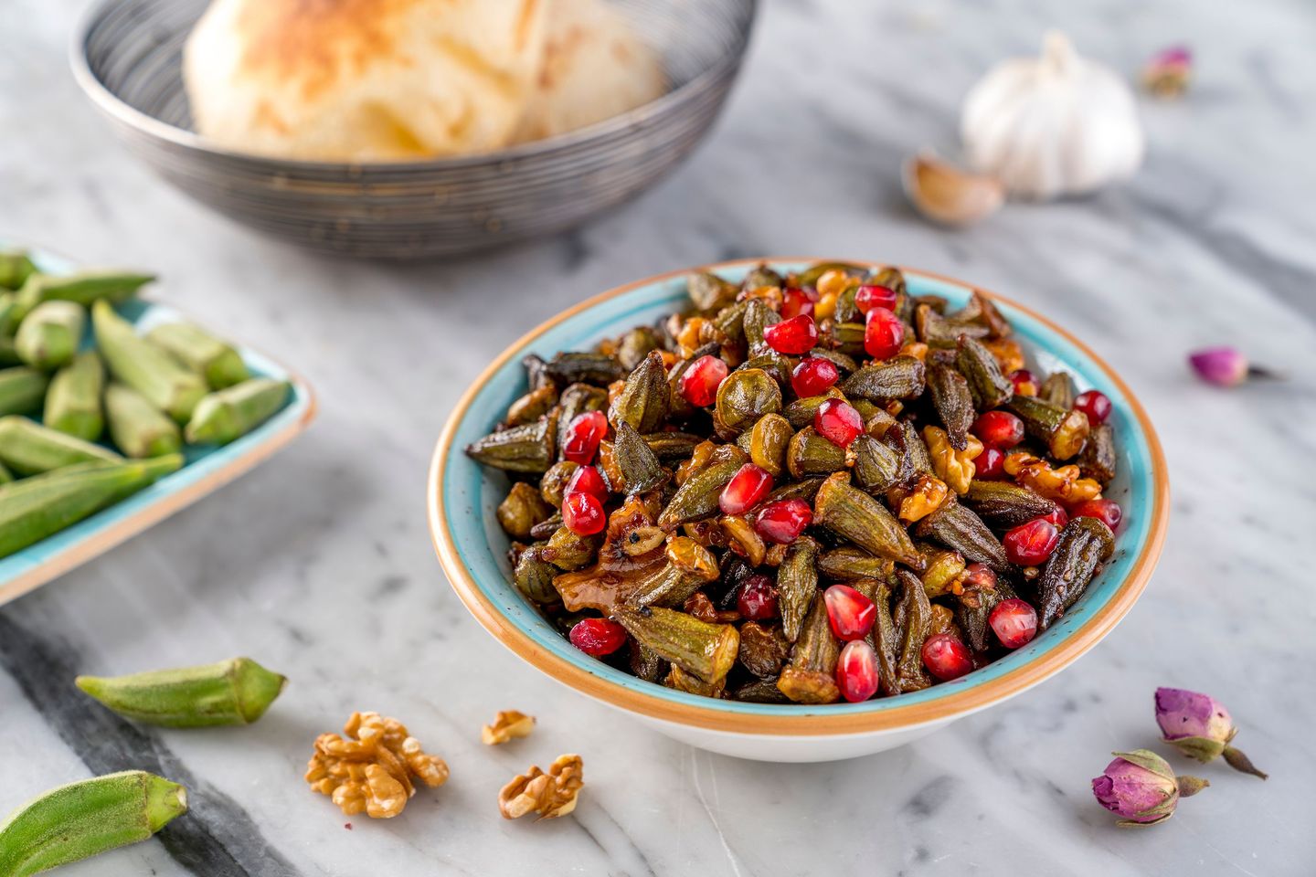 Okra With Pomegranate Molasses