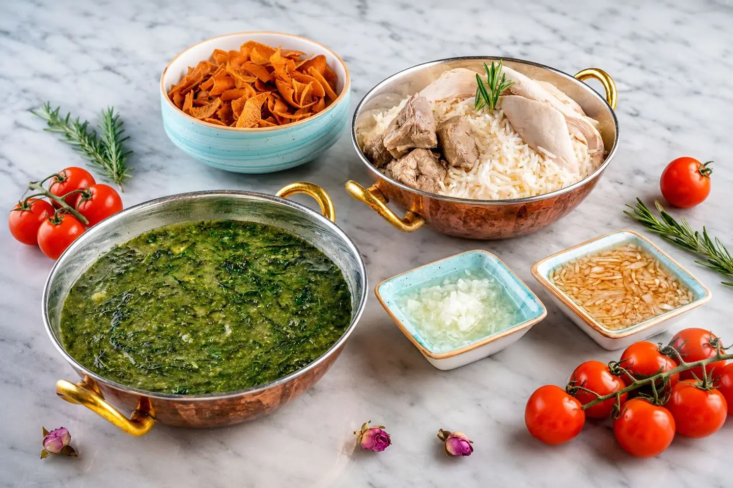 Mloukhiyeh With Chicken And Meat