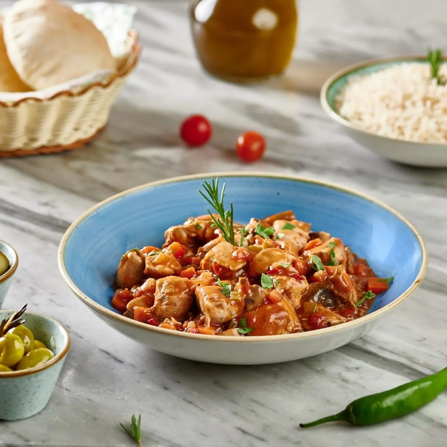 Lunch Offer - Chicken With Mushrooms And Vegetables